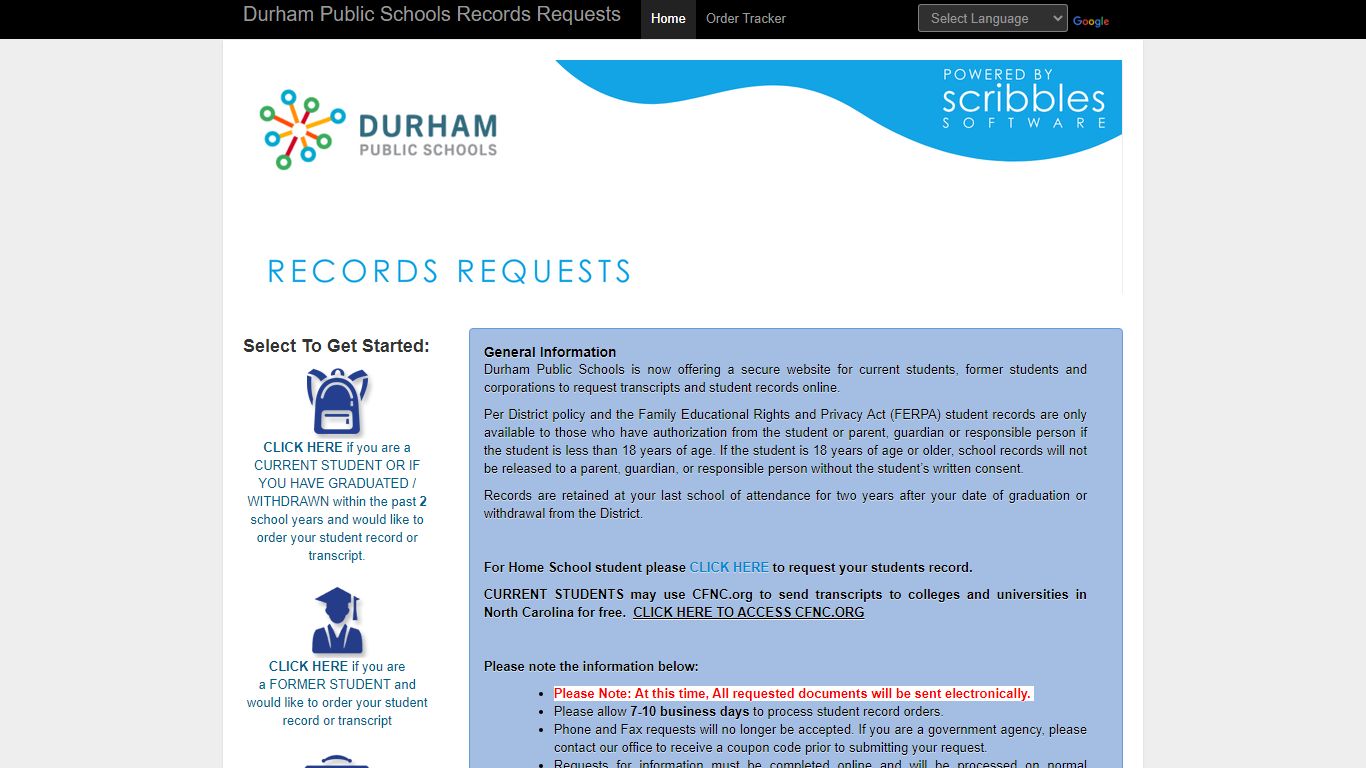 Durham Public Schools Transcripts and Records Requests